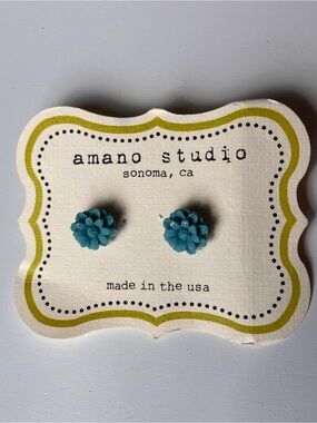 Amano Studio Turquoise Flower Stud Earrings